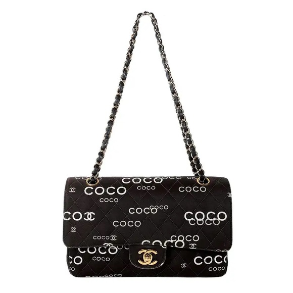 Chanel COCO Logo Medium Double Flap Classic - Picture 3 of 14